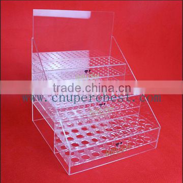 Clear acrylic cosmetic holder for display cosmetic and makeup