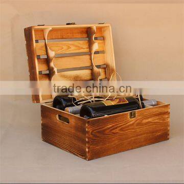 Wholesale Custom Pine Wood Wine Carrier Box photo-4