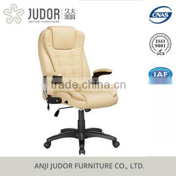 Judor High Back Ergonomic Executive Leather Office Chair massage office chair With Footrest