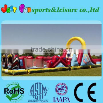 CE certified inflatable fun city ,commercial grade inflatable with obstacles