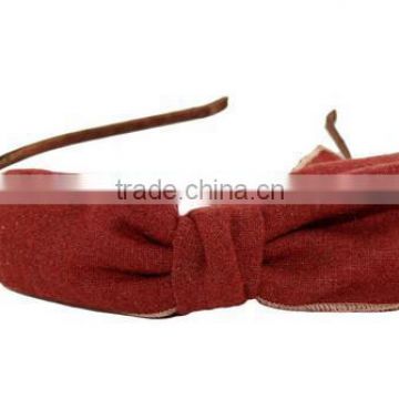 latest red hair bow plastic headbands hair accessories for women