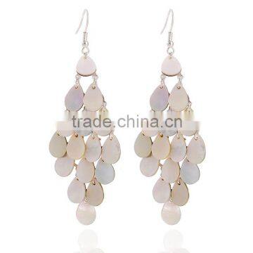 Natural shell chandelier earring