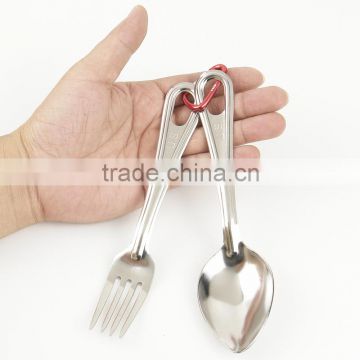 Stainless steel fork and spoon