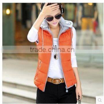 The New Spring and Winter Short Down Padded Vest Ladies Slim Vest Waistcoat Dress Coats and Jackets Woman photo-3