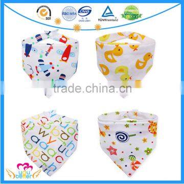 Double Layers 100% Cotton Baby Wipes Triangle Baby Bibs Cotton Baby Drool Bibs