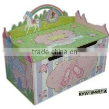 Kids Wooden Cinderella Design Toy Box/ Chest