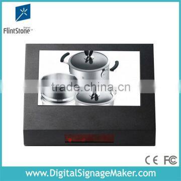 7 inch digital signage advertising screen with bar code scanner