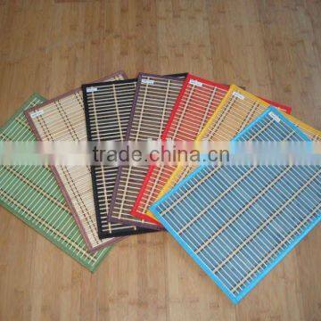 assorted bamboo placemats