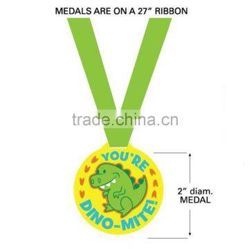 Colorful Cute Custom Made Sports Event 3D Soft PVC Rubber You Are Dino-Mite Award Medals With Ribbon for Promotional Gifts photo-2
