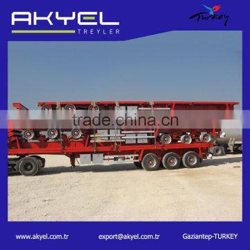 3 axle 50ton flat pack truck semi trailers for africa market