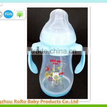 Funny baby feeder bottle color changing baby bottle with handle and straw