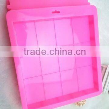 12 cavities bar shape silicone soap mould