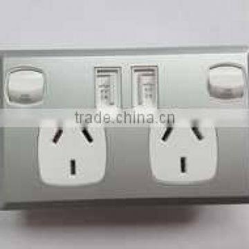Nadway wall switch with 2 USB colorful Australia