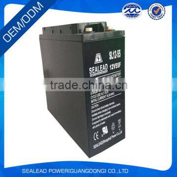 20 years manufacturer VRLA12v 55AH long life battery