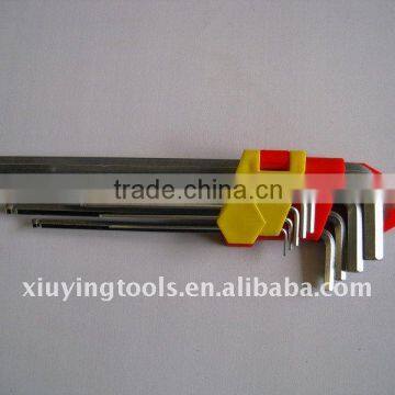 TOP Long hex key set( CRV steel)