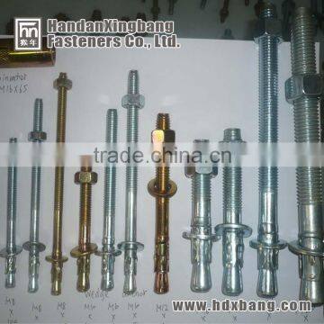 zinc plated ANSI wedge anchor& through bolt made in handan Hebei