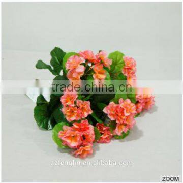 Cheap Wholesale Artificial Silk Begonia Flower Bouquet For Home Decoration photo-2