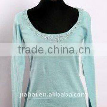 Knitted embellishment pullover