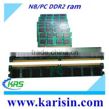 Factory price dessktop/laptop ram memory 2gb ddr2 1333mhz with ETT original chipsets