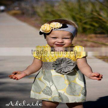 Latest design baby girl dress kid flower decoration frocks cotton frocks designs