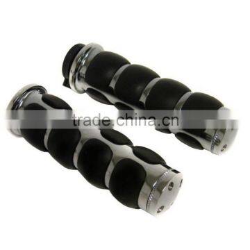 CHROME ROAD HAND GRIPS 1" BLACK - Harley