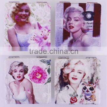 2015 Famous Marilyn Monroe square shape hand mirror for wholesale,MB253