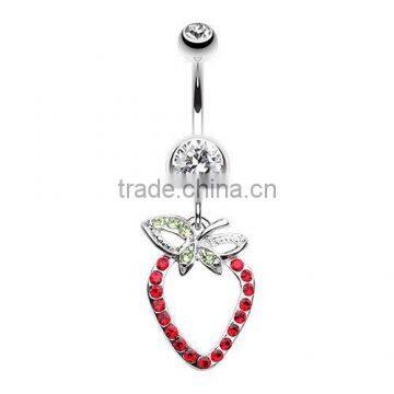 Dazzle Berry Belly Navel Button Ring