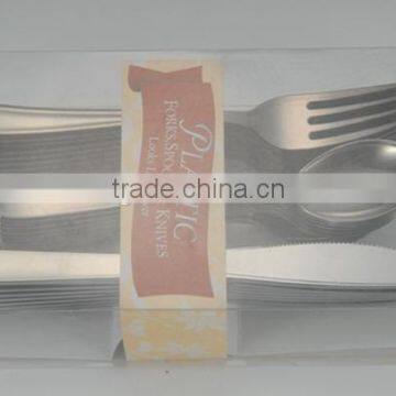 2015 Disposable PS plastc cutlery sets spoon fork and knife set