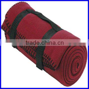 100% polyester fashion color polar fleece stadium blanket