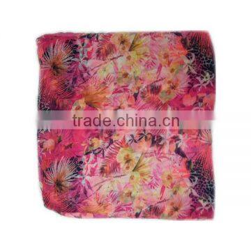 Palm parttern scarf ,neckerchief,t Flower printed scarf floral scarf plant scarf, tropical plan printed scarf