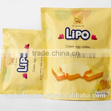 LiPo Cream Egg Cookies 129g/bag - Fine Biscuit