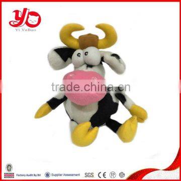 Wholesale animal toy stuffed plush cow, high quality stuffed plush cow toy