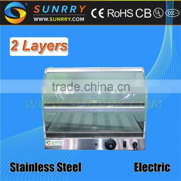 Buffet stainless steel food warmer with 2 layers hot food display stand counter (SUNRRY SY-WD2C)