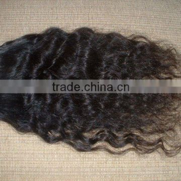 Human hair natural texture weft