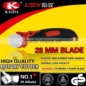 popular rubber grip 28mm round blade fabric rotary cutter