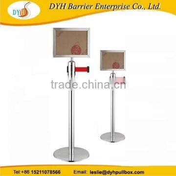 sign holder stanchions hotel queue barrier with a4 sign holder