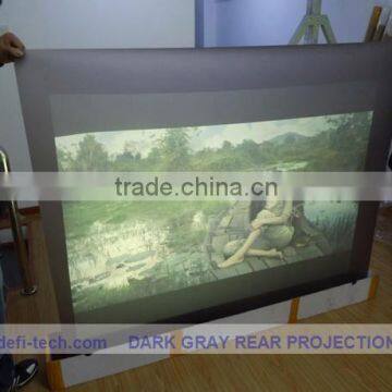 High quality R projection screen ,high contrast grey color,for shop