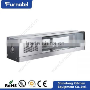 Guangzhou Commercial Stainless Steel With Led Light Refrigerated Sushi Showcase