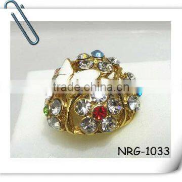 2013 Latest Fashion Colorful Epoxy Butterfly and Flower Rings