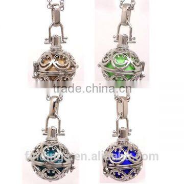 FN3164 Fashion jewelry peace sign necklace charm necklace with belly ball
