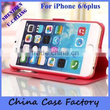 High Quality Flip PU Wallet Leather Case With Double Window For IPhone 5 5s photo-5