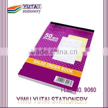 customized 50 sets 2 part carbonless sales order book with plate