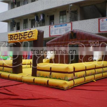 Exciting inflatable bull riding machine for sale, mechanical rodeo bull with inflatable mattress                        
                                                Quality Choice