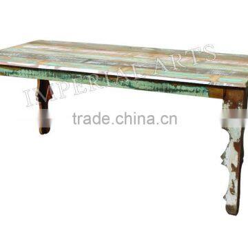 ANTIQUE RECYCLE WOOD DINING TABLE, FOR DINING ROOM