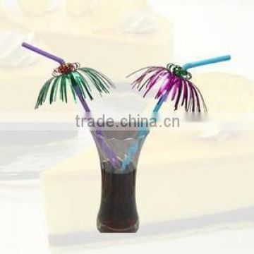 Design most popular decorative plastic party fireworks straw ,flexible straw