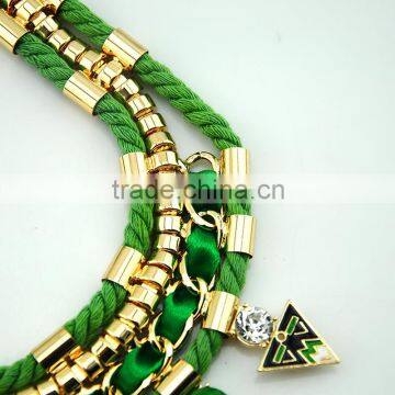 New Arrival Statement Jewelry 18K Gold Wire Rope Chunky Necklace photo-3