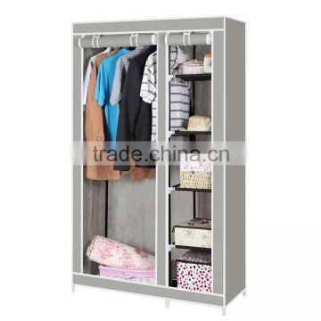 cheap steel clothes sliding door wardrobe closet