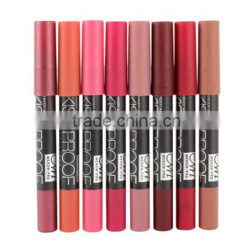 Menow kiss proof 19colors matte waterproof matte lipstick pen