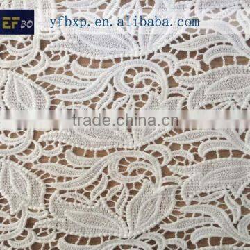 2014 elegant white cotton lace embroidery fabric/ liturgical lace fabric for Russia dress