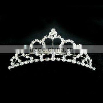 New designs rhinestone princess birthday crown for adults